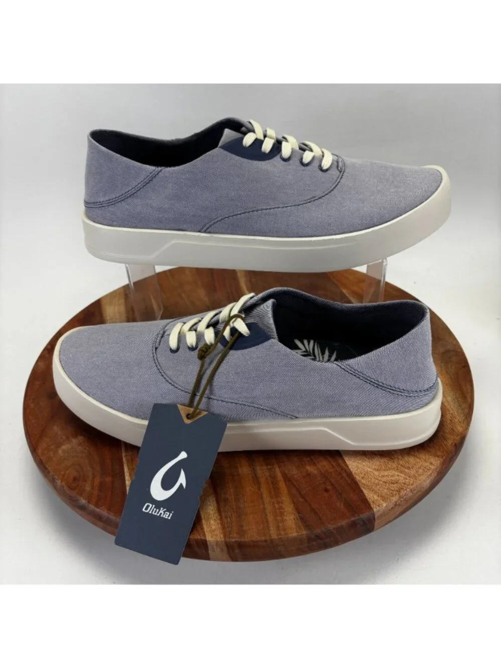 Olukai Mens Size 11 Tradewind Sneakers Blue Casual Canvas Lightweight Shoes NWT
